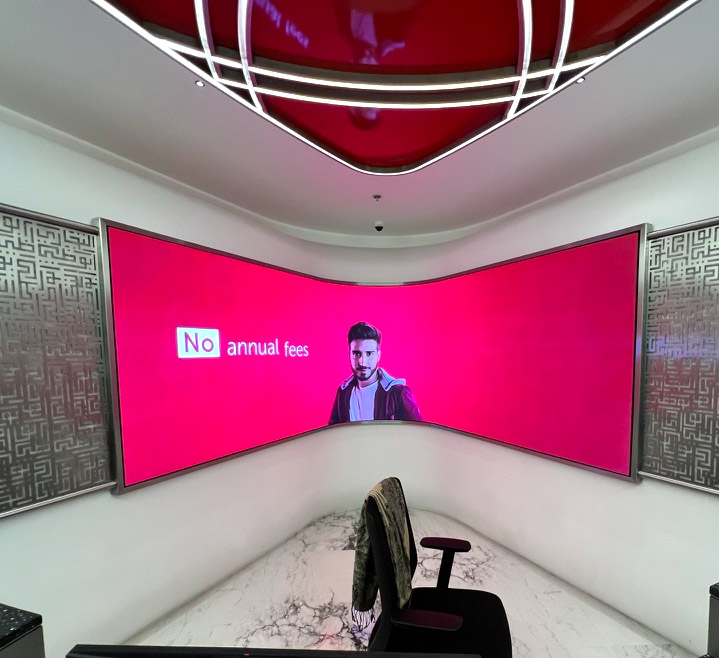 ADCB Mortgage Center indoor curve LED